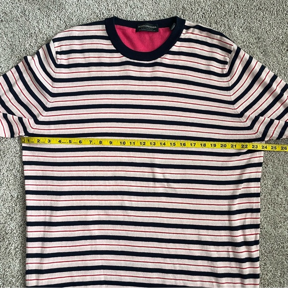Scotch &Soda Cotton Wool Blend Striped knitted Sweater Pullover XXL BlackPink - Picture 13 of 16